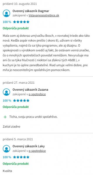 Recenzie a skúsenosti s úzkou umývačkou riadu Bosch SPV4HKX33E